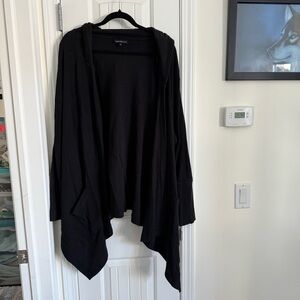 Addition Elle Black Women's Henley Cardigan